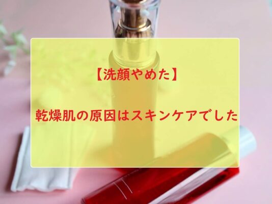 【洗顔やめた】乾燥肌の原因はスキンケアでした