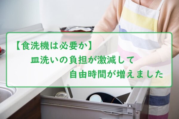 【食洗機は必要か】皿洗いの負担が激減して自由時間が増えました