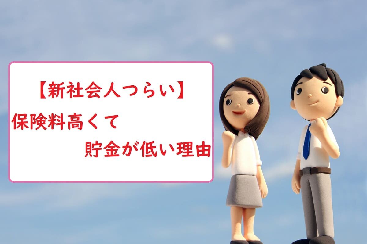 【新社会人つらい】保険料高くて貯金が低い理由