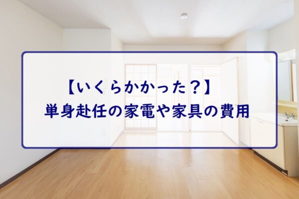 【いくらかかった？】単身赴任の家電や家具の費用