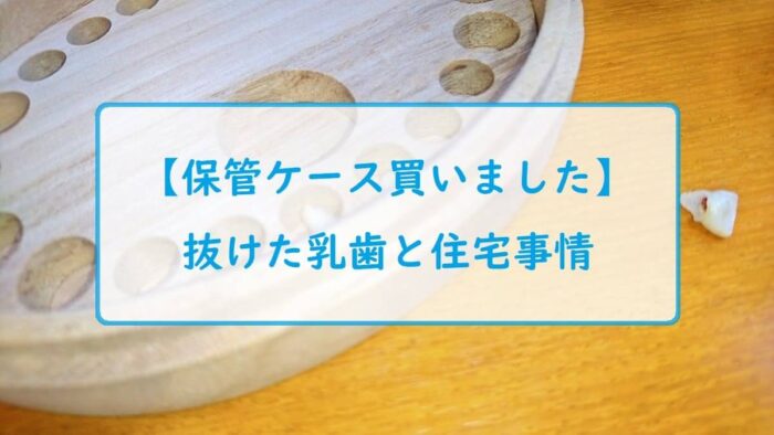 【保管ケース買いました】抜けた乳歯と住宅事情