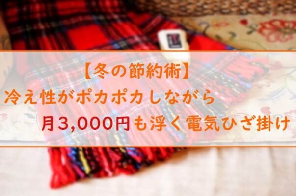 【冬の節約術】冷え性がポカポカしながら月3,000円も浮く電気ひざ掛け