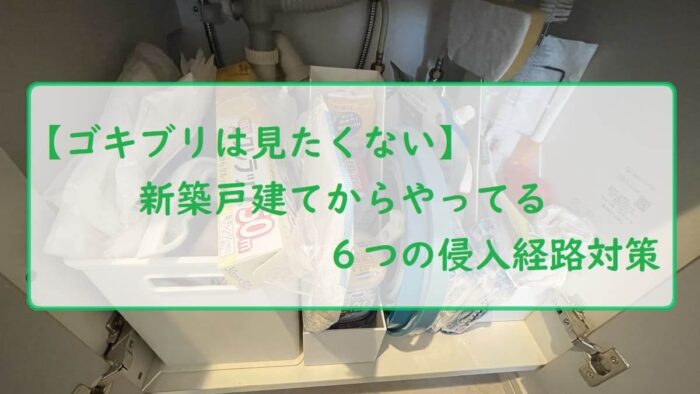 【ゴキブリは見たくない】新築戸建てからやってる６つの侵入経路対策