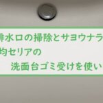 【排水口の掃除とサヨウナラ】100均セリアの洗面台ゴミ受けを使い捨て